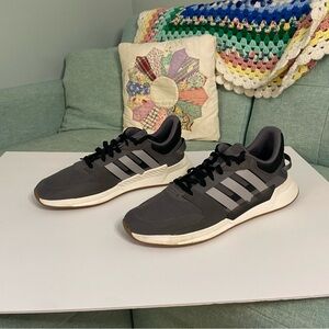 Adidas Run 90s Classic Running Shoes Mens Size 14 Gray Black EF0193 K1